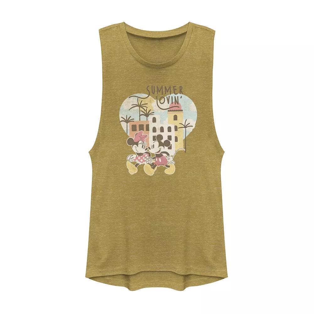 Disney's Minnie Mouse Distressed Framed Portrait Juniors' Muscle Tank Top, Girl's,  Product Image