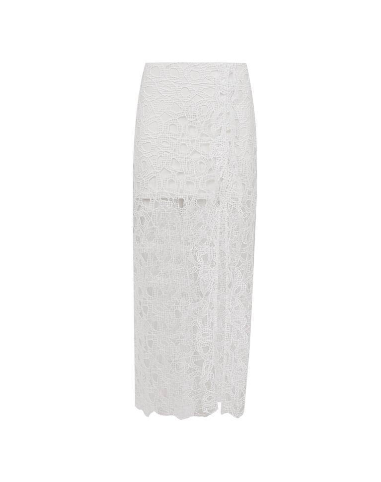 Eyelet Joelle Maxi Skirt - Off White Product Image