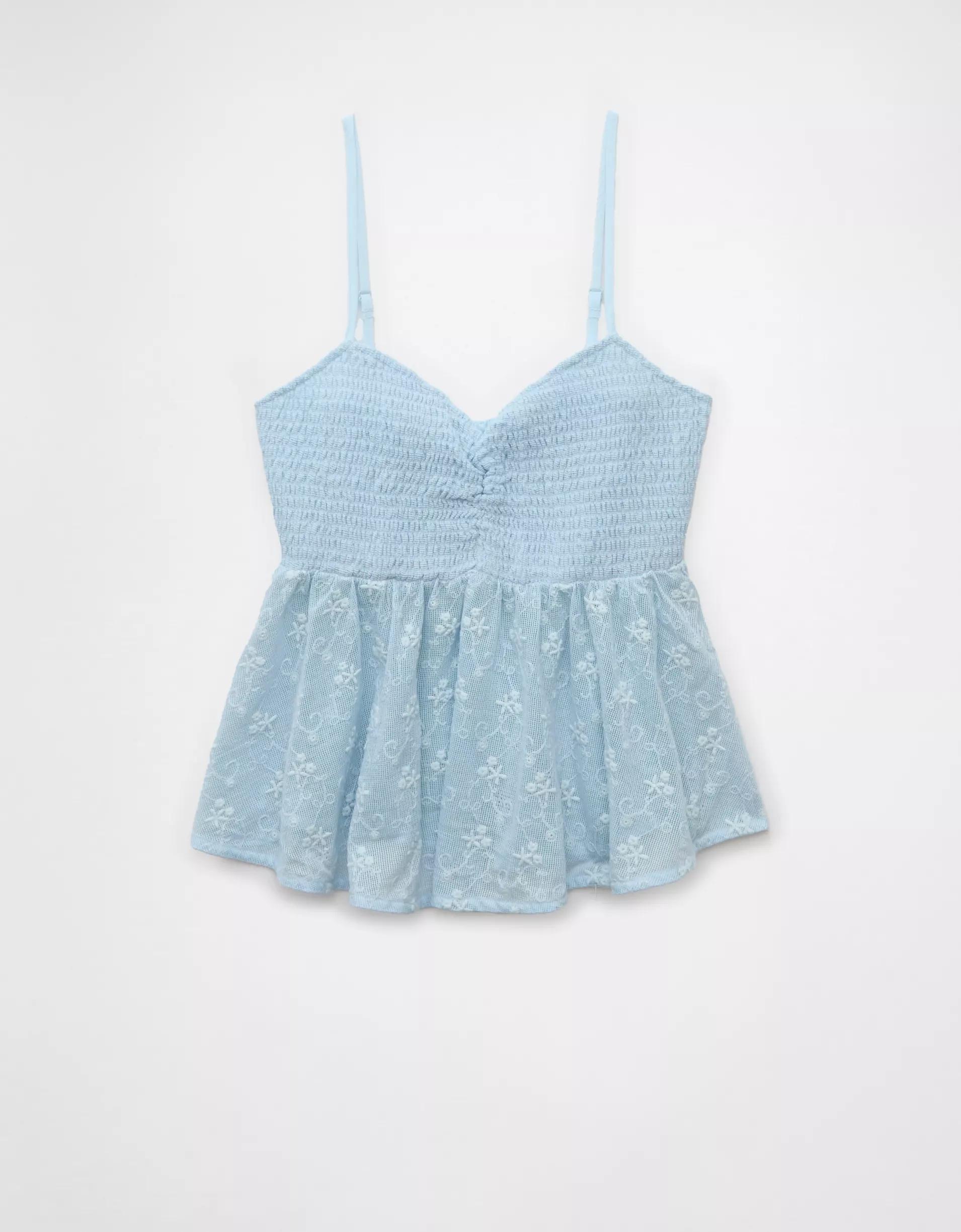 AE V-Neck Smocked Babydoll Cami Product Image