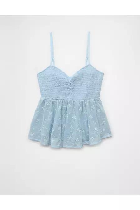 AE V-Neck Smocked Babydoll Cami Women's Product Image