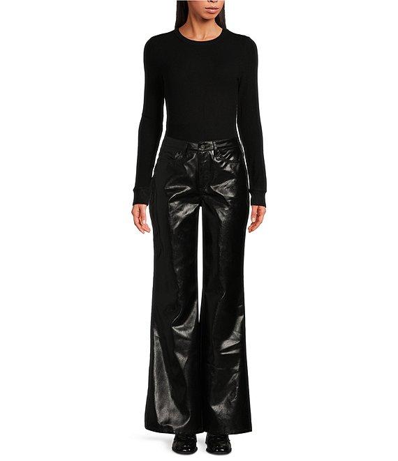 Every Coated Denim High Rise Wide Leg Pants Product Image