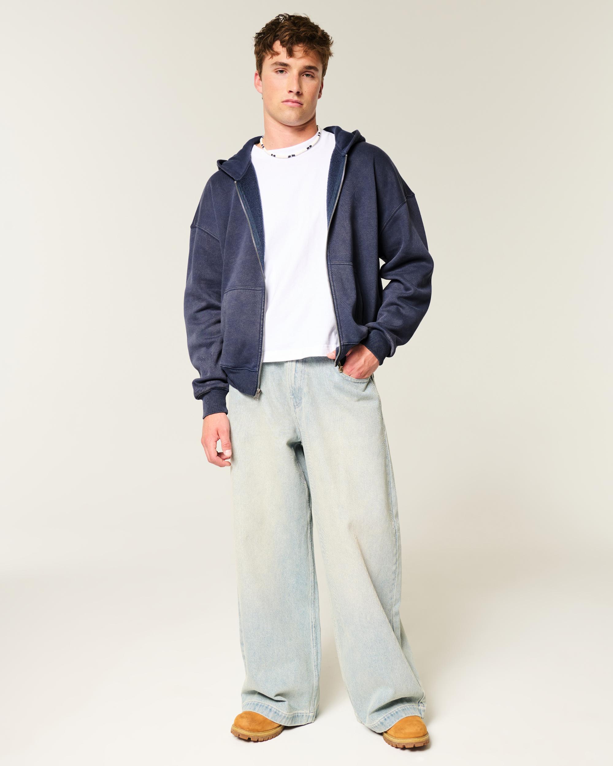 Boxy Zip-Up Hoodie Product Image