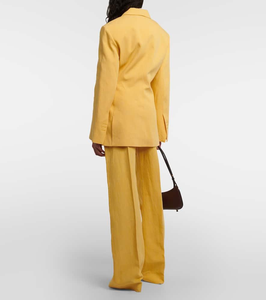 JACQUEMUS La Veste Tibau Crossover Blazer In Yellow Product Image