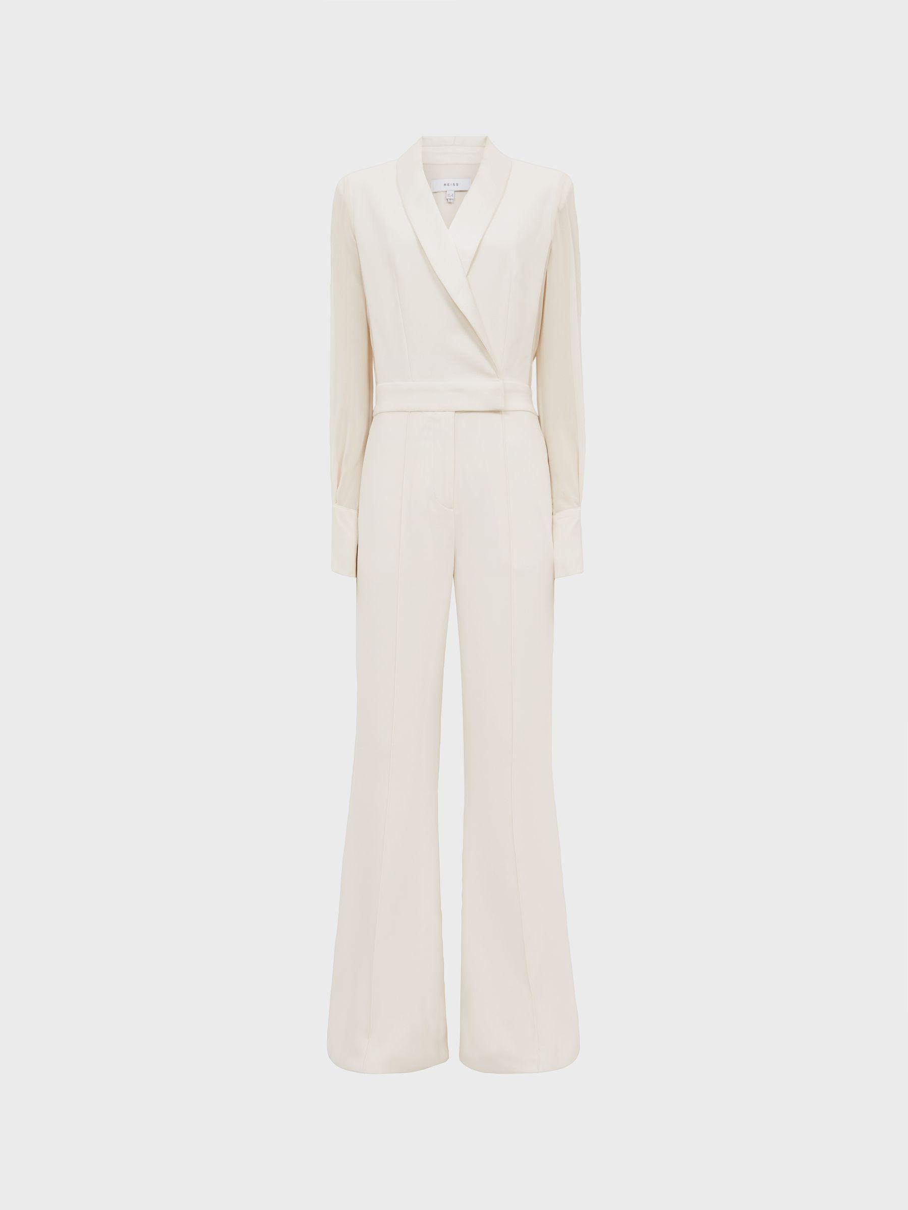 Tuxedo Jumpsuit in Ivory Product Image