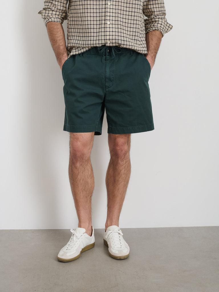 Pull On Short In Cotton Herringbone Product Image
