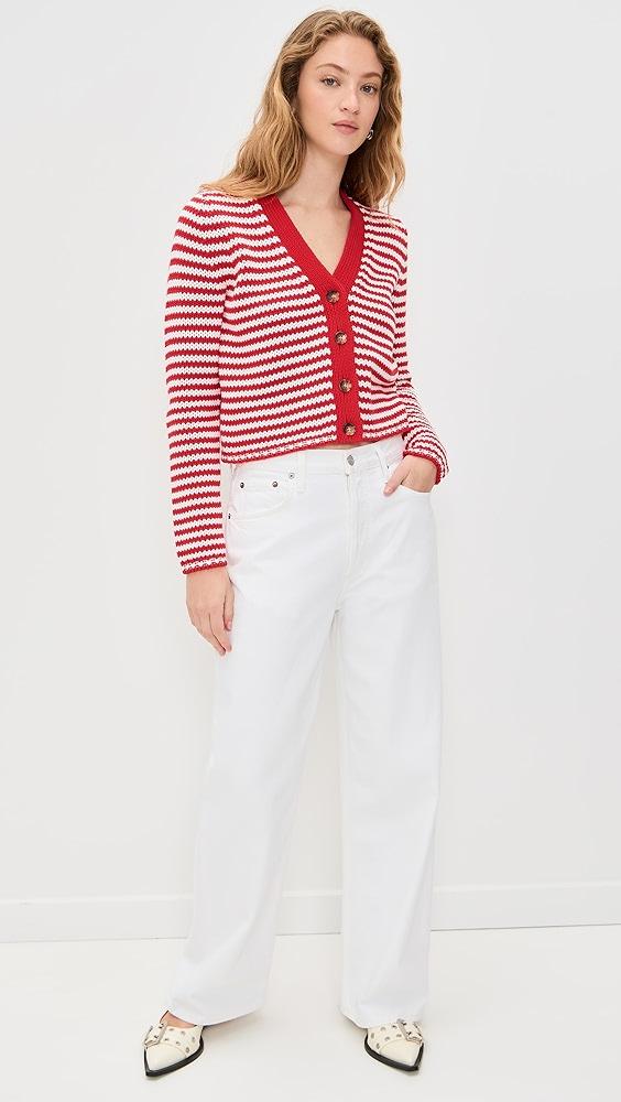 La Ligne Fine Stripe Mini Marina Cardigan | Shopbop Product Image