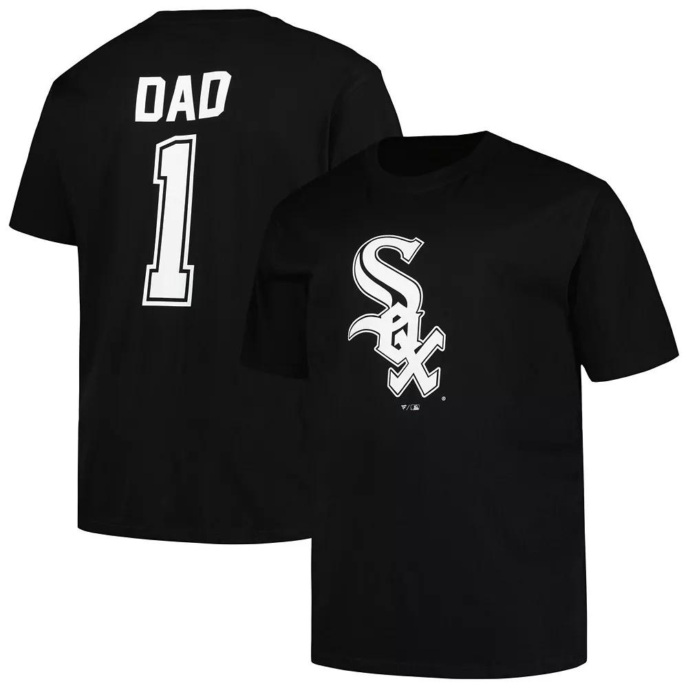Men's Profile Black Chicago White Sox Big & Tall #1 Dad T-Shirt, Size: 3XB Product Image
