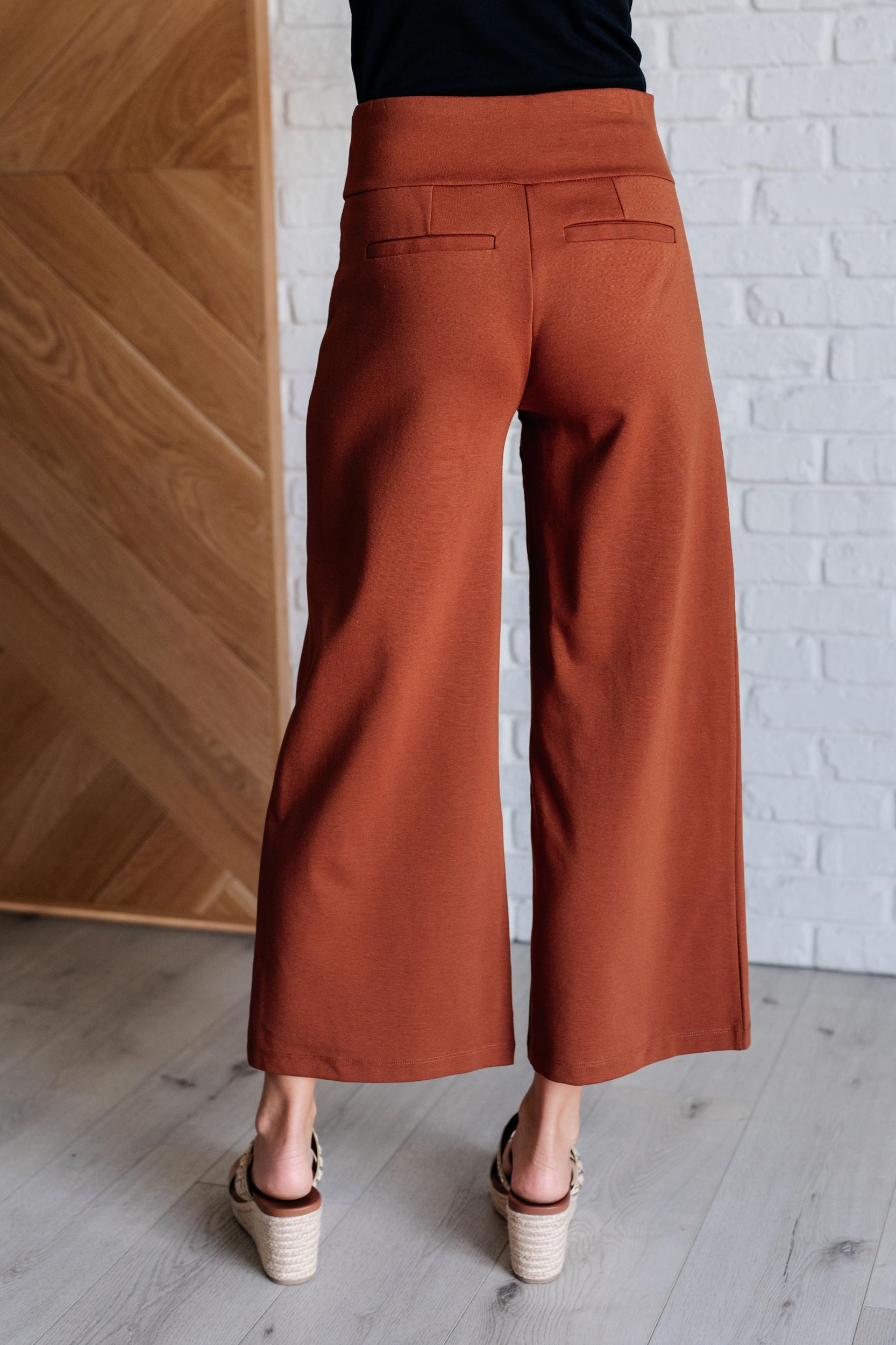 Magic Wide Leg Crop Pants in Rust (Online Exclusive) Product Image