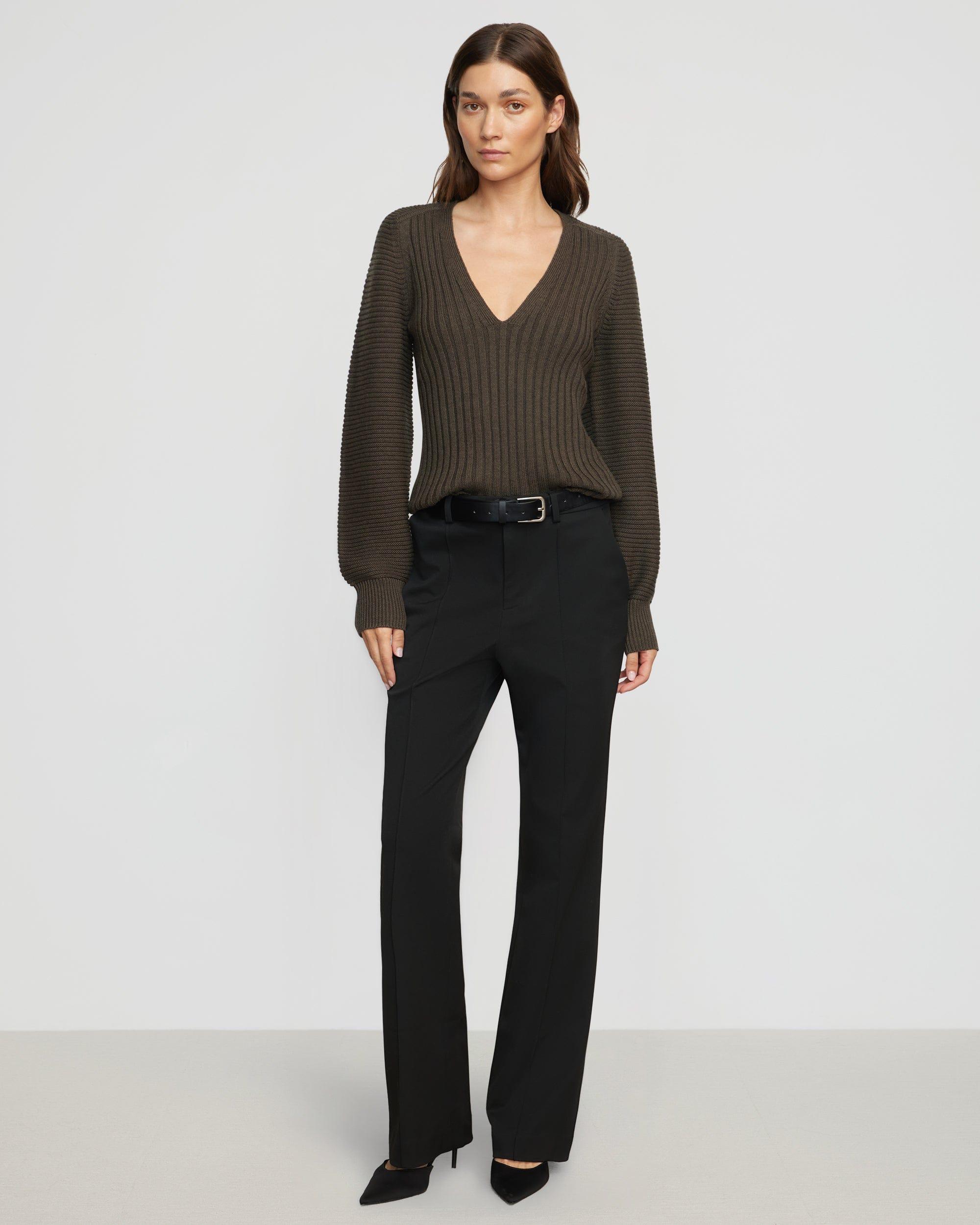 Sanne Ottoman-Knit V-Neck Sweater Product Image