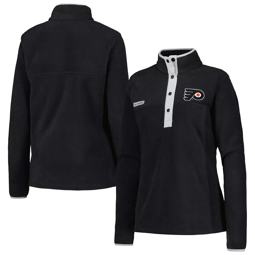 Women's Columbia Black Philadelphia Flyers Benton Springs Half-Snap Jacket, Size: Small, Fly Black Product Image