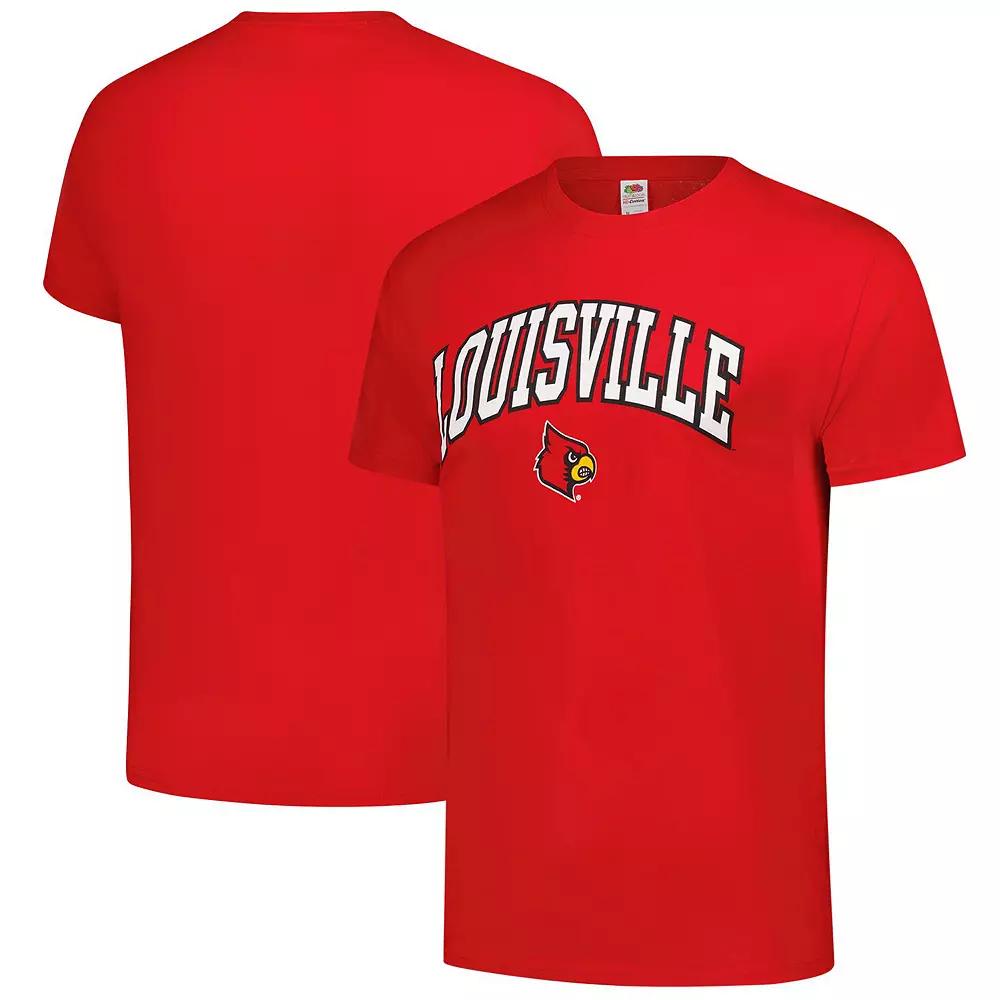 Men's Red Louisville Cardinals Logo T-Shirt, Size: XL Product Image