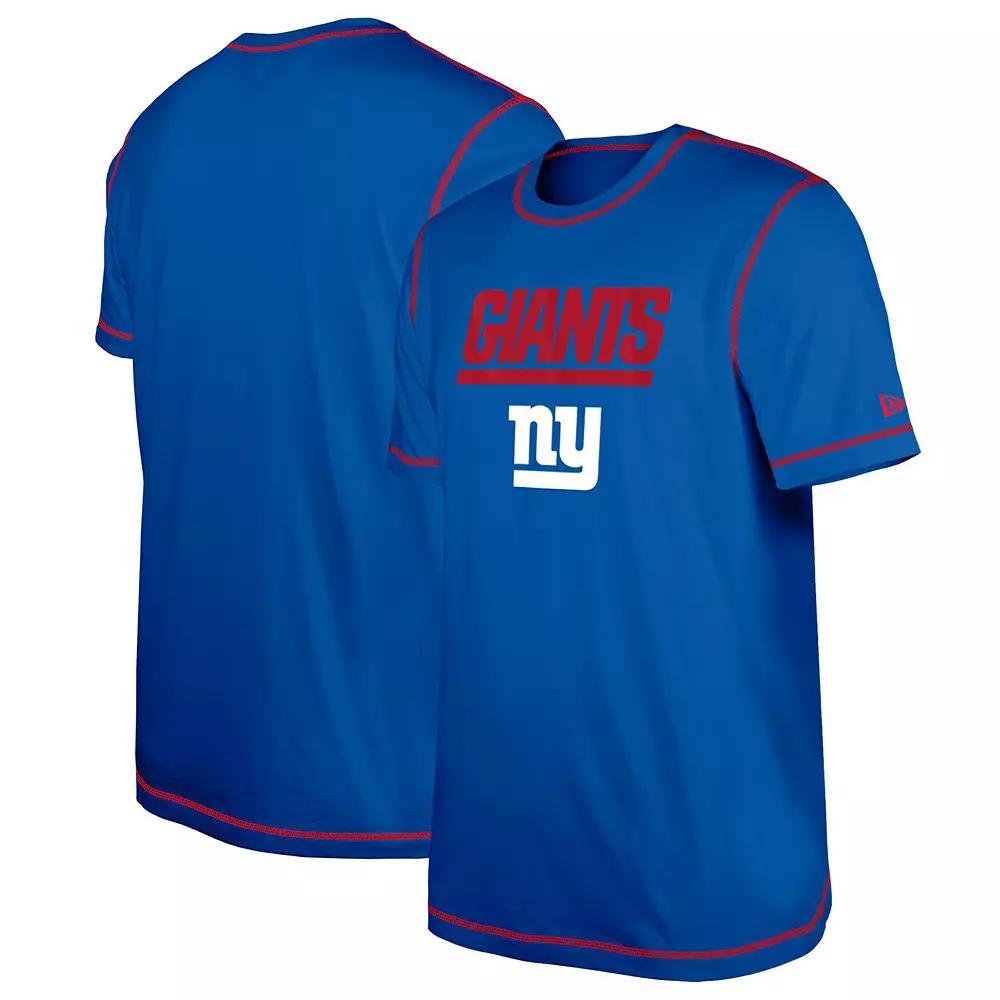 Men's New Era Royal New York Giants Third Down Puff Print T-Shirt,  Product Image