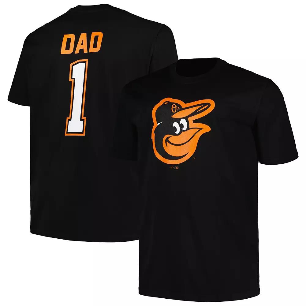 Men's Profile Black Baltimore Orioles Big & Tall #1 Dad T-Shirt, Size: 3XB Product Image