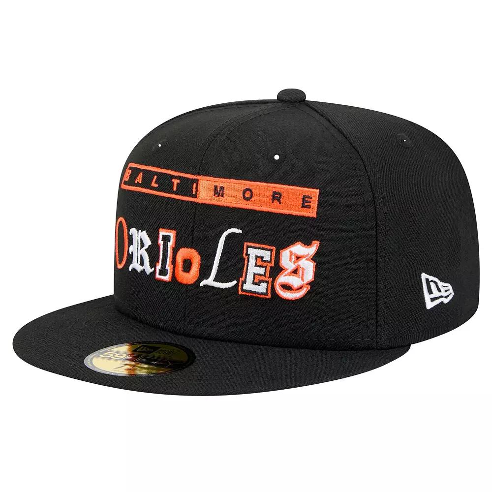 Men's New Era Black Baltimore Orioles Ransom 59FIFTY Fitted Hat,  Product Image