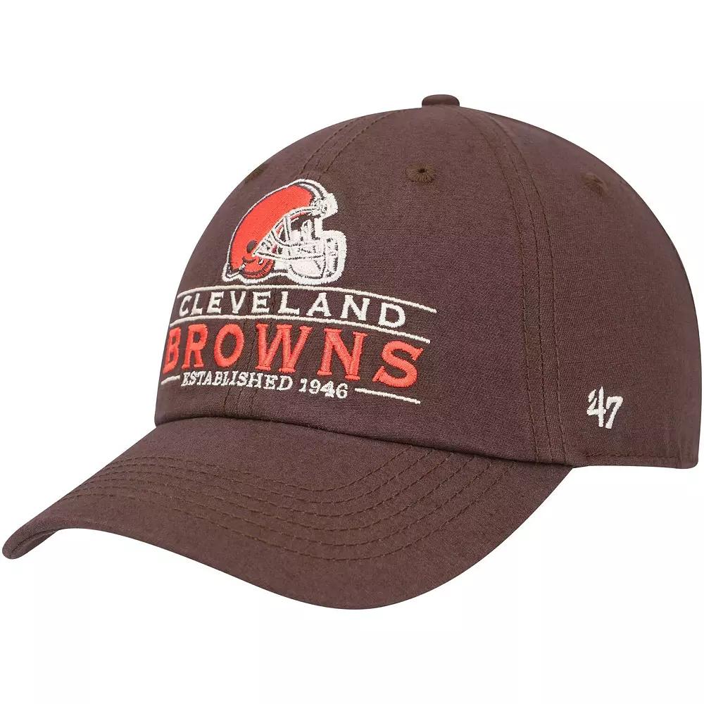 Men's '47 Brown Cleveland Browns Vernon Clean Up Adjustable Hat Product Image