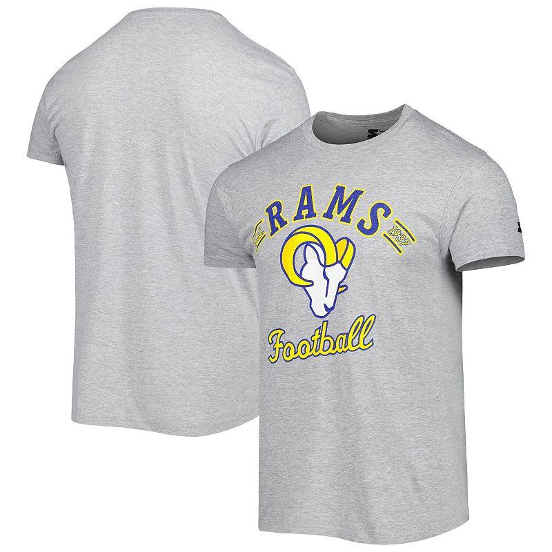 Men's Starter Heathered Gray Los Angeles Rams Prime Time T-Shirt,  Product Image