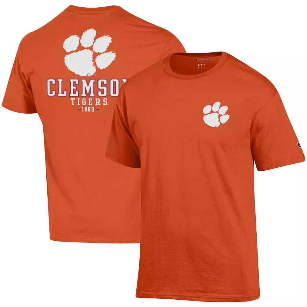 Men's Champion Orange Clemson Tigers Stack 2-Hit T-Shirt, Size: 2XL Product Image