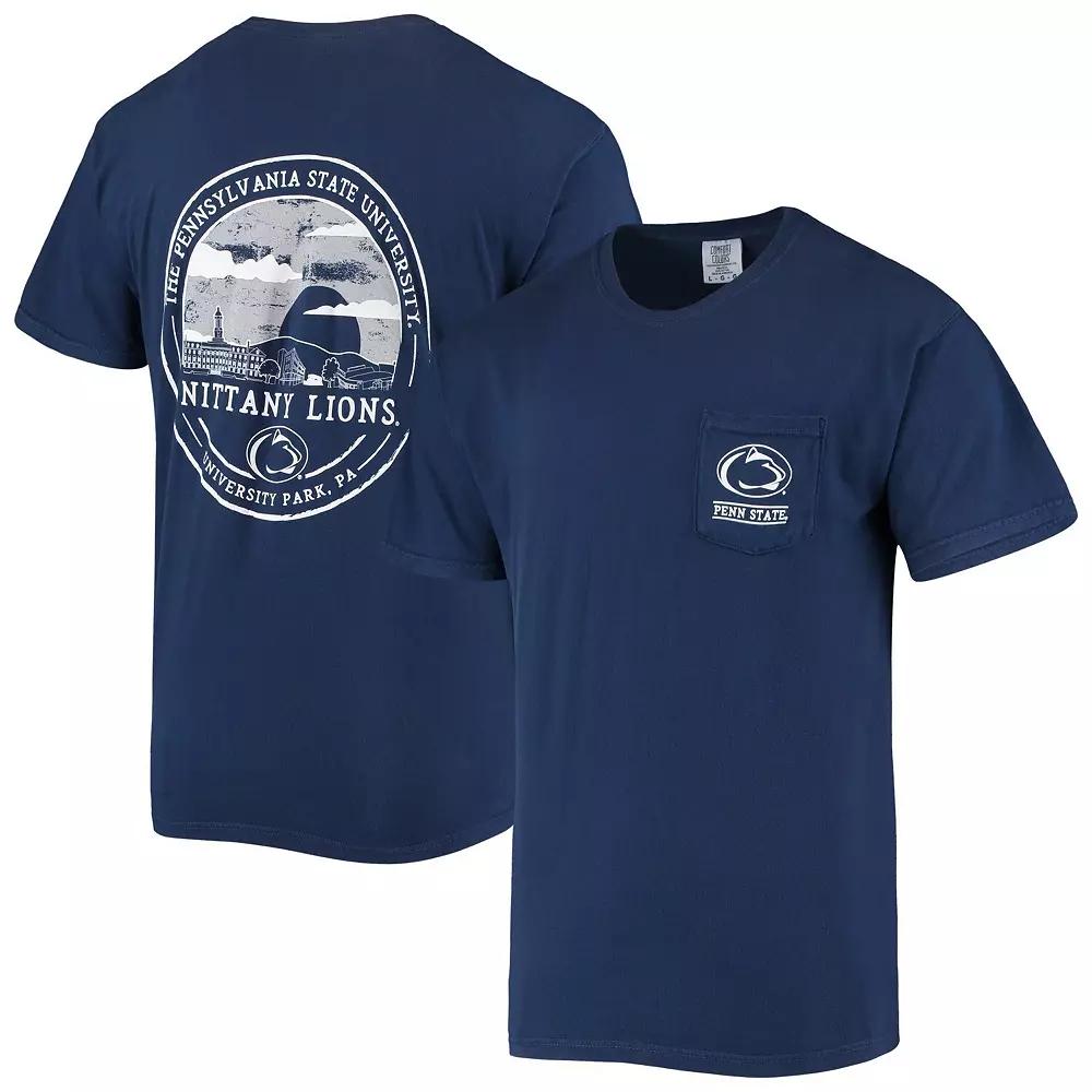Men's Navy Penn State Nittany Lions Circle Campus Scene T-Shirt, Size: Large, Blue Product Image