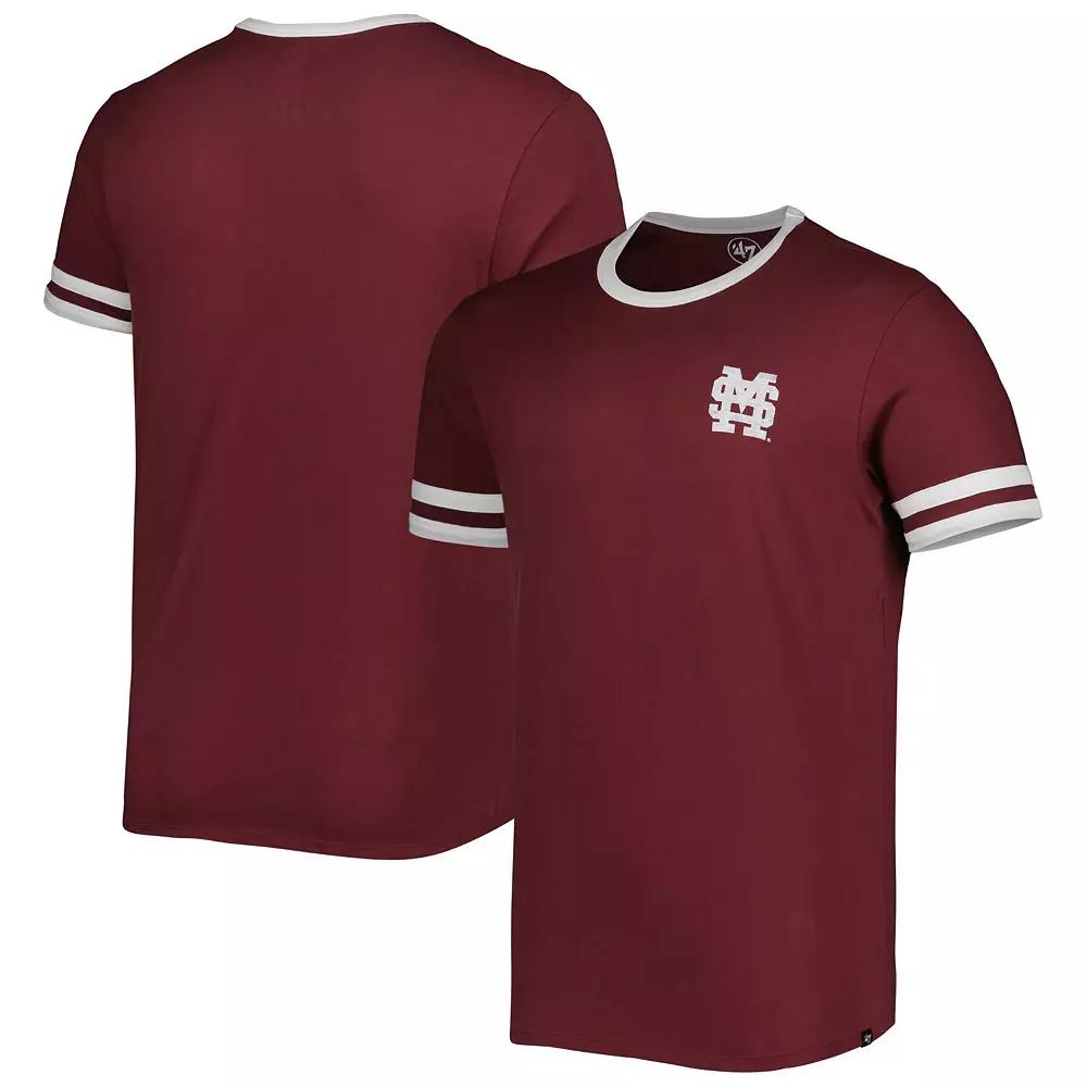 Men's '47 Maroon Mississippi State Bulldogs Otis Ringer T-Shirt, Size: Medium, Mst Red Product Image