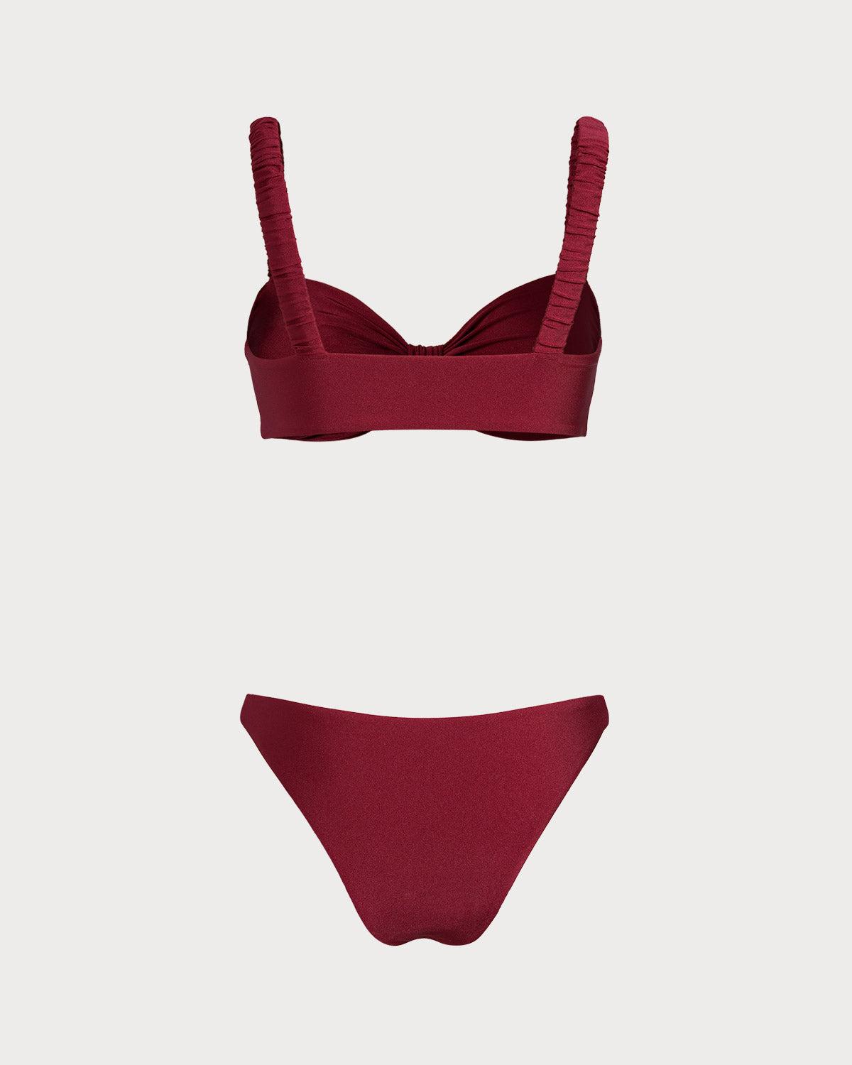 Red Bralette Bikini Sets Product Image