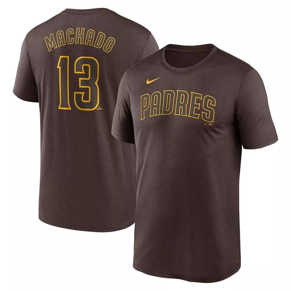 Men's Nike Manny Machado Brown San Diego Padres Legend Name and Number Home T-Shirt,  Product Image
