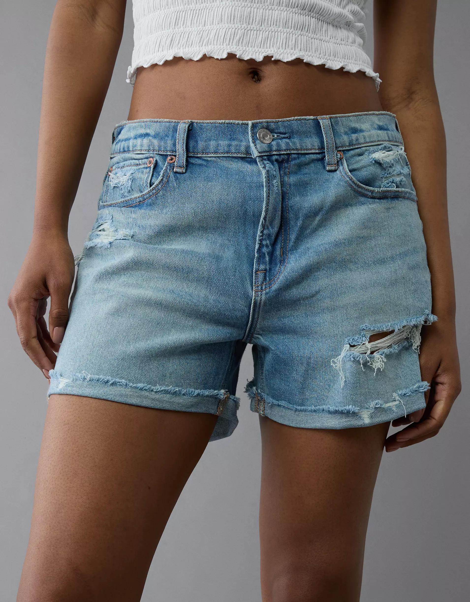 AE Stretch Low-Rise Ex-Boyfriend Denim Short Product Image