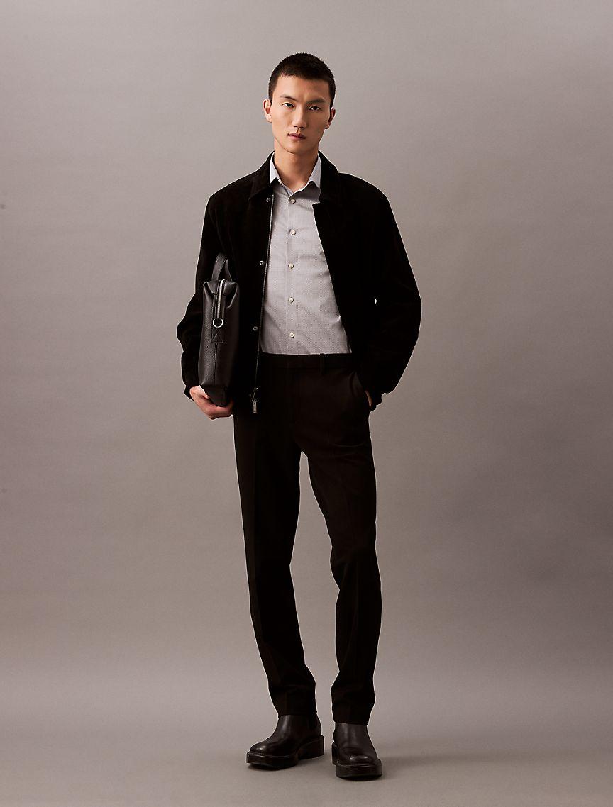 Steel Micro Star Slim Fit Button-Down Shirt Product Image