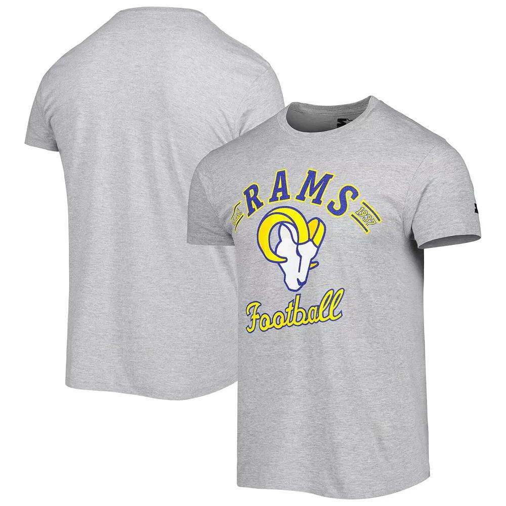 Men's Starter Heathered Gray Los Angeles Rams Prime Time T-Shirt,  Product Image