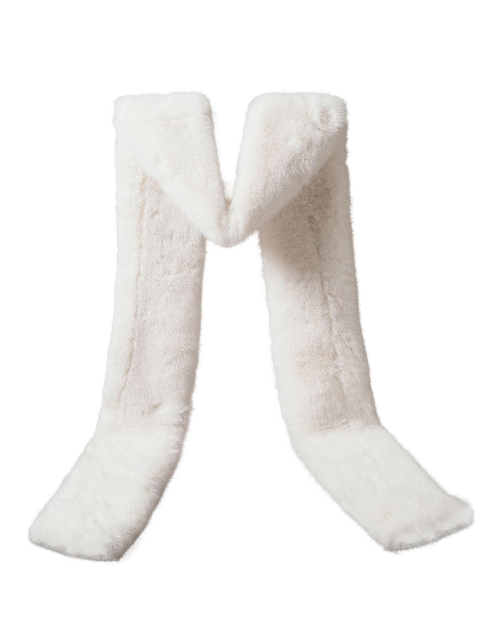 Emma Fur Shawl (White) Product Image