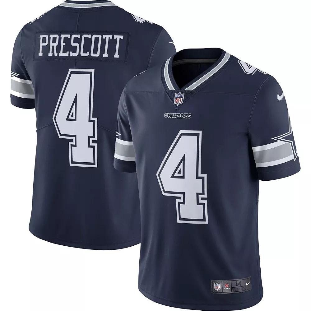 Men's Nike Dak Prescott Navy Dallas Cowboys Vapor Limited Player Jersey,  Product Image