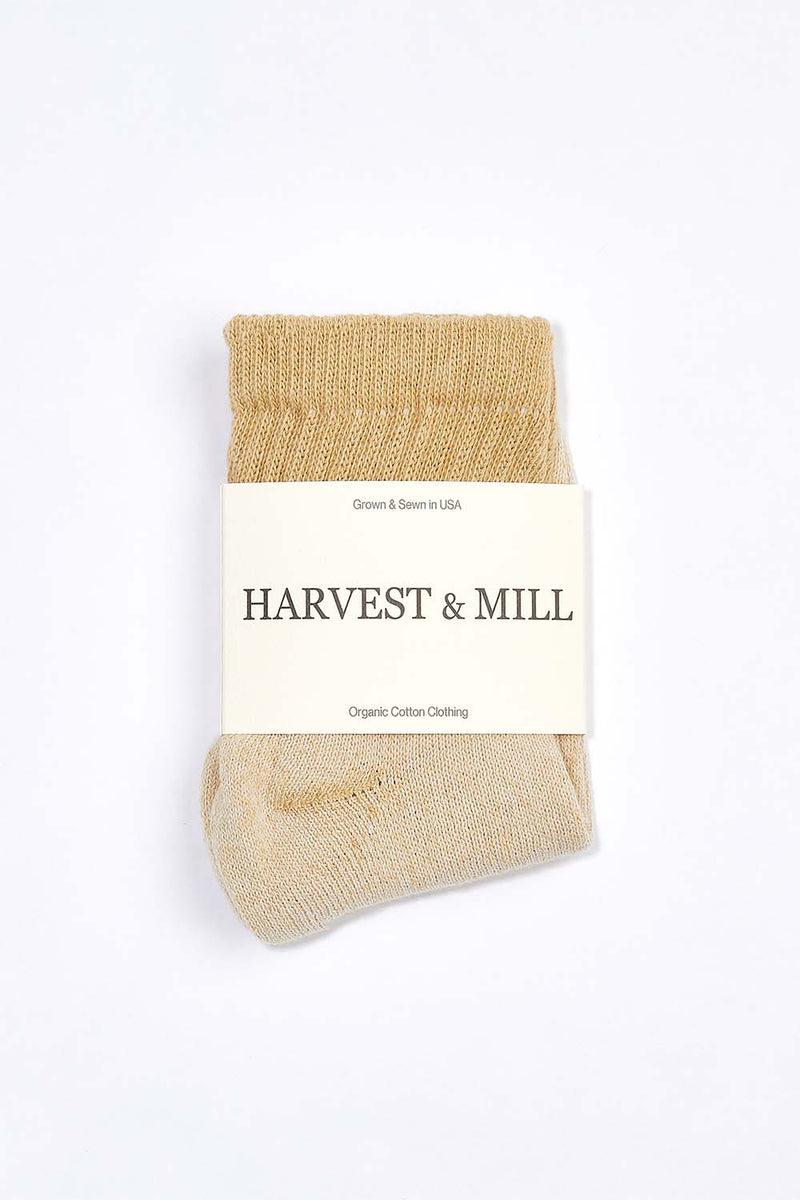 Men's Organic Cotton Socks Tan-Green Ankle Product Image
