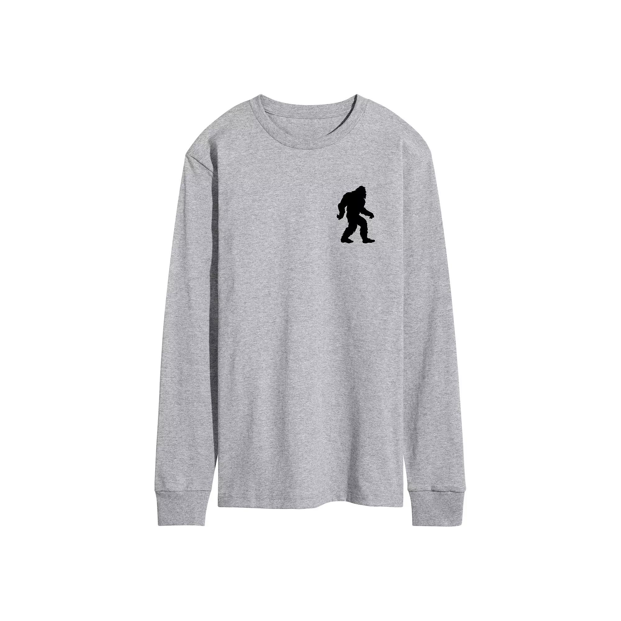 Mens Sasquatch Silhouette Long Sleeve Tee Product Image