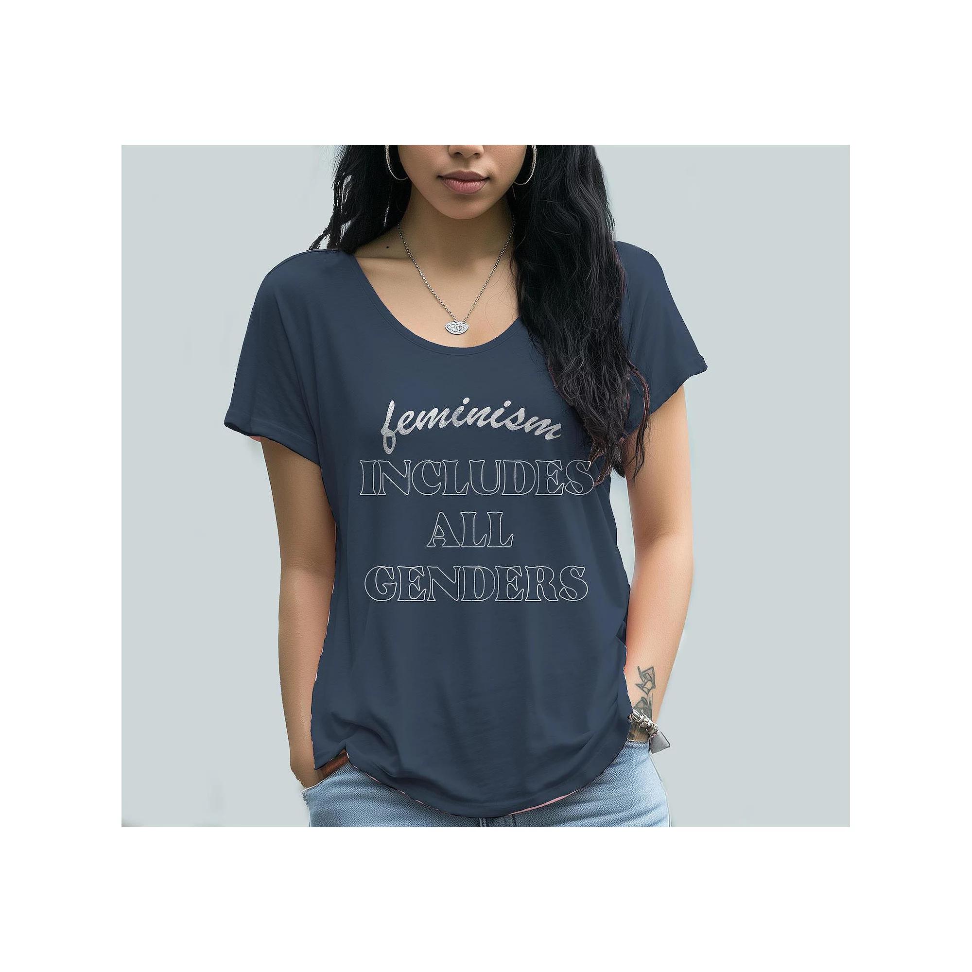 Junior's Grayson Threads Feminism Includes Graphic Tee, Women's, Size: Large, Vintage Blue Product Image