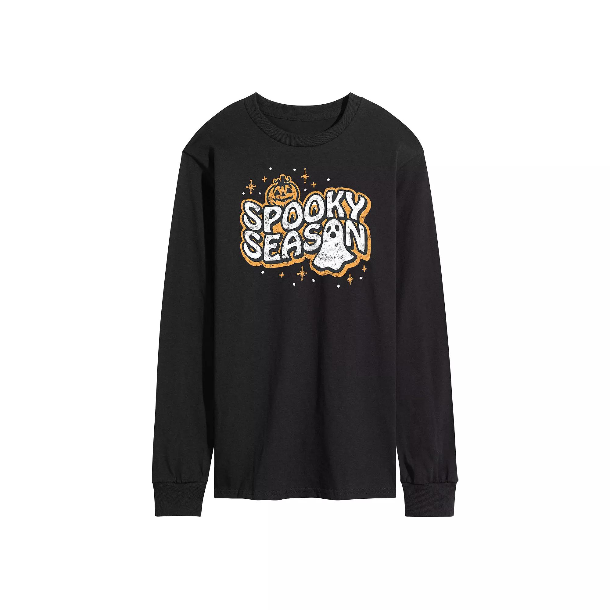Men's Spooky Season Long Sleeve Graphic Tee,  Product Image