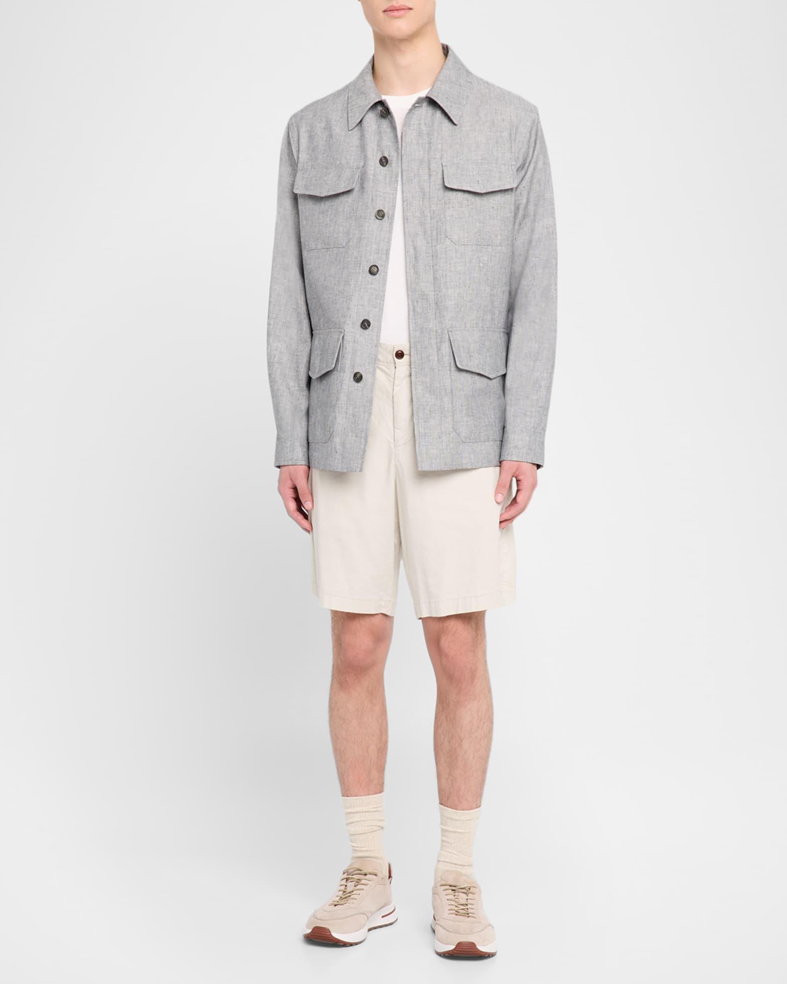 Men's Linen Four-Pocket Field Jacket Product Image