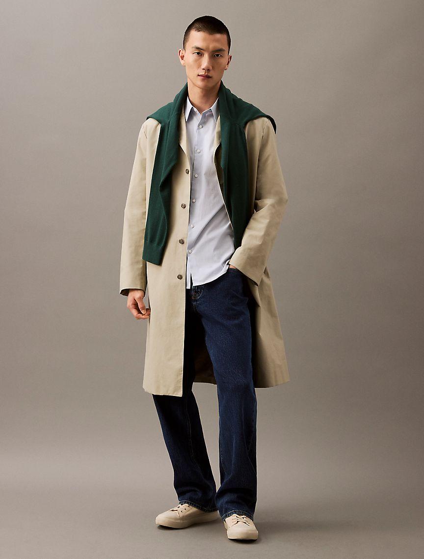 Cotton Stretch Slim Button-Down Shirt Product Image