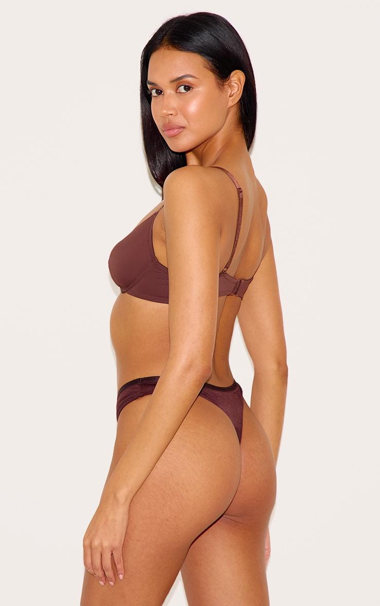 Brown Non Cupped Underwired Bra Product Image