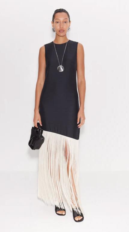 Casablanca Fringe Dress Product Image