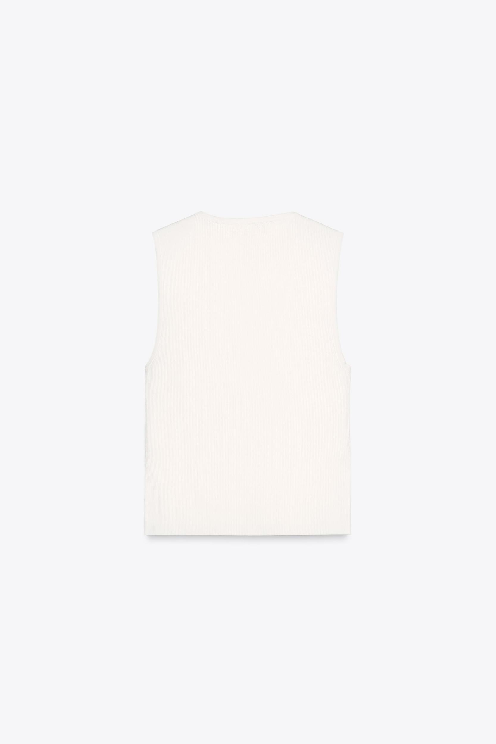 RIB KNIT VEST TOP Product Image