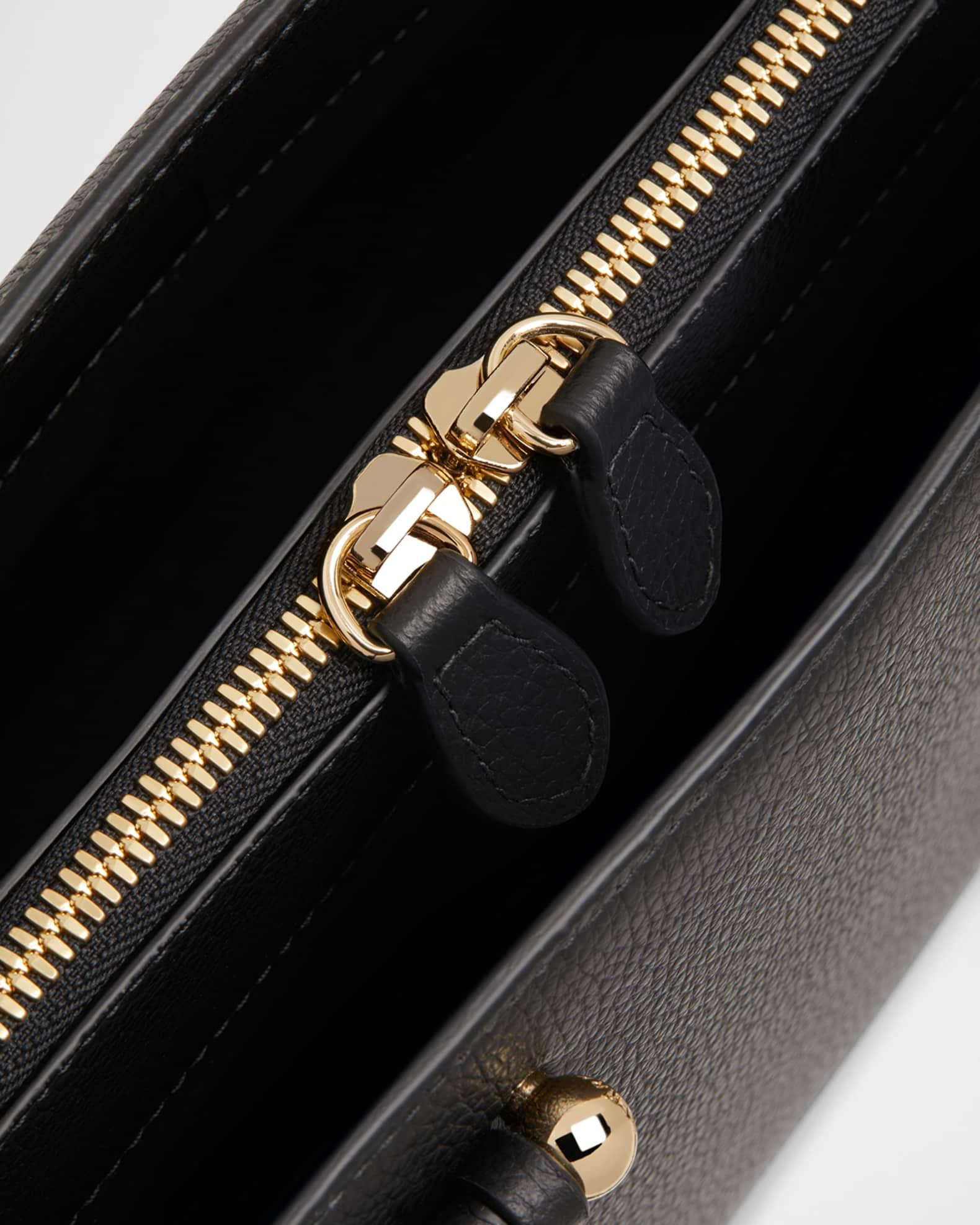 Georgia Midi Fine Grain Leather Tote Bag Product Image