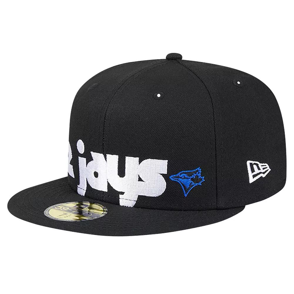 Men's New Era Black Toronto Blue Jays Checkered Undervisor 59FIFTY Fitted Hat, Size: 7 1/4, Jay Black Product Image