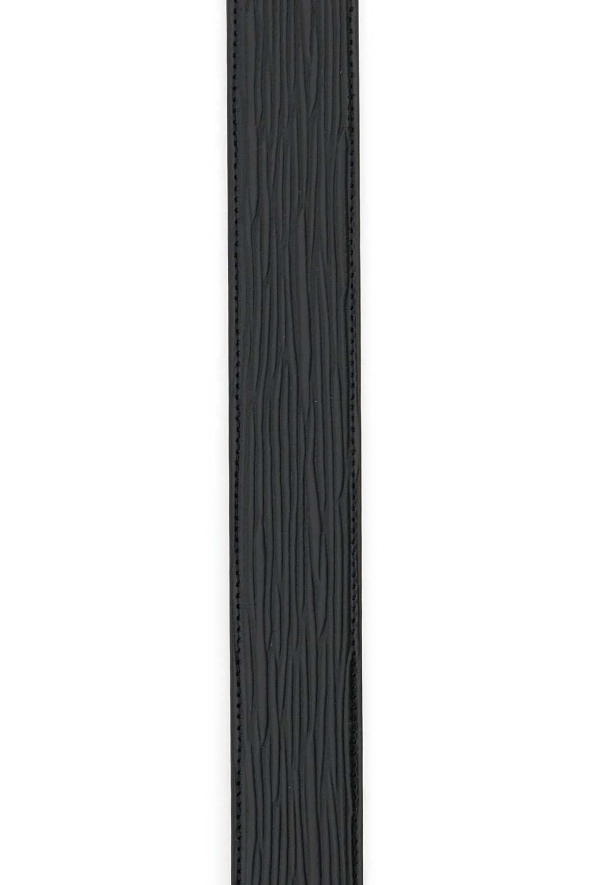 MONTBLANC Leather Belt With Adjustable Length And Textured Design In Black Product Image