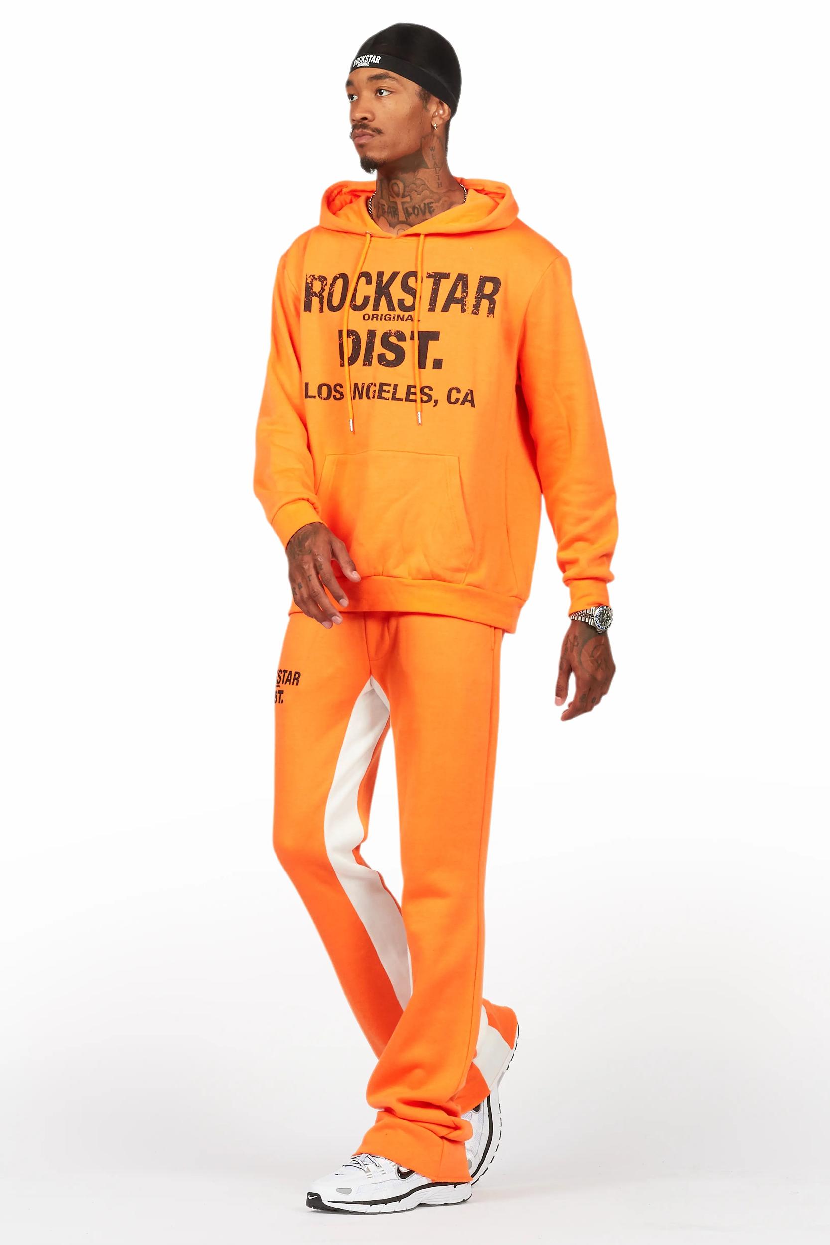 Lake Orange Hoodie/Baggy Track Pant Set Male Product Image