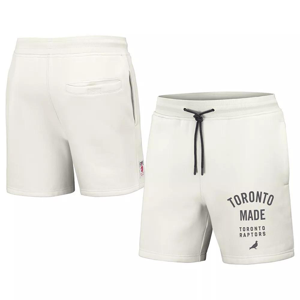 Men's NBA x Staple Cream Toronto Raptors Heavyweight Fleece Shorts,  Product Image