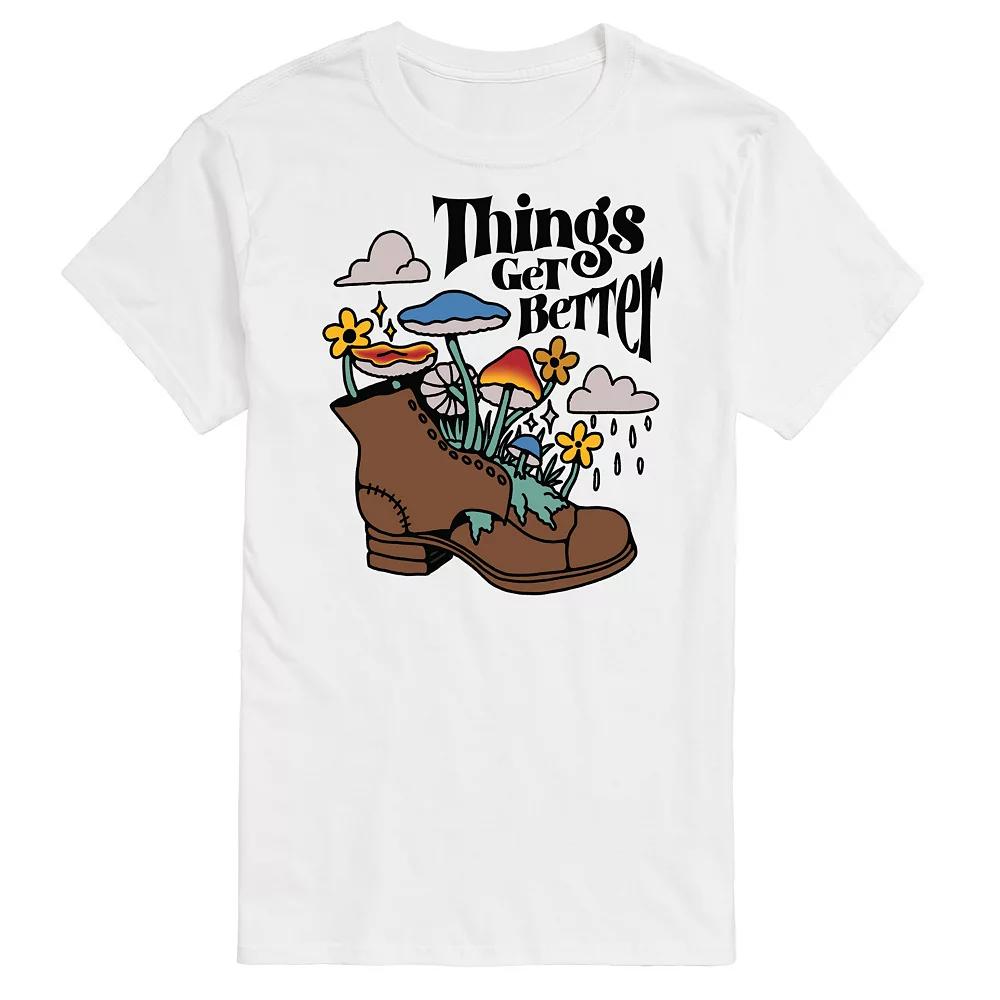 Big & Tall Things Get Better Tee, Men's,  Product Image