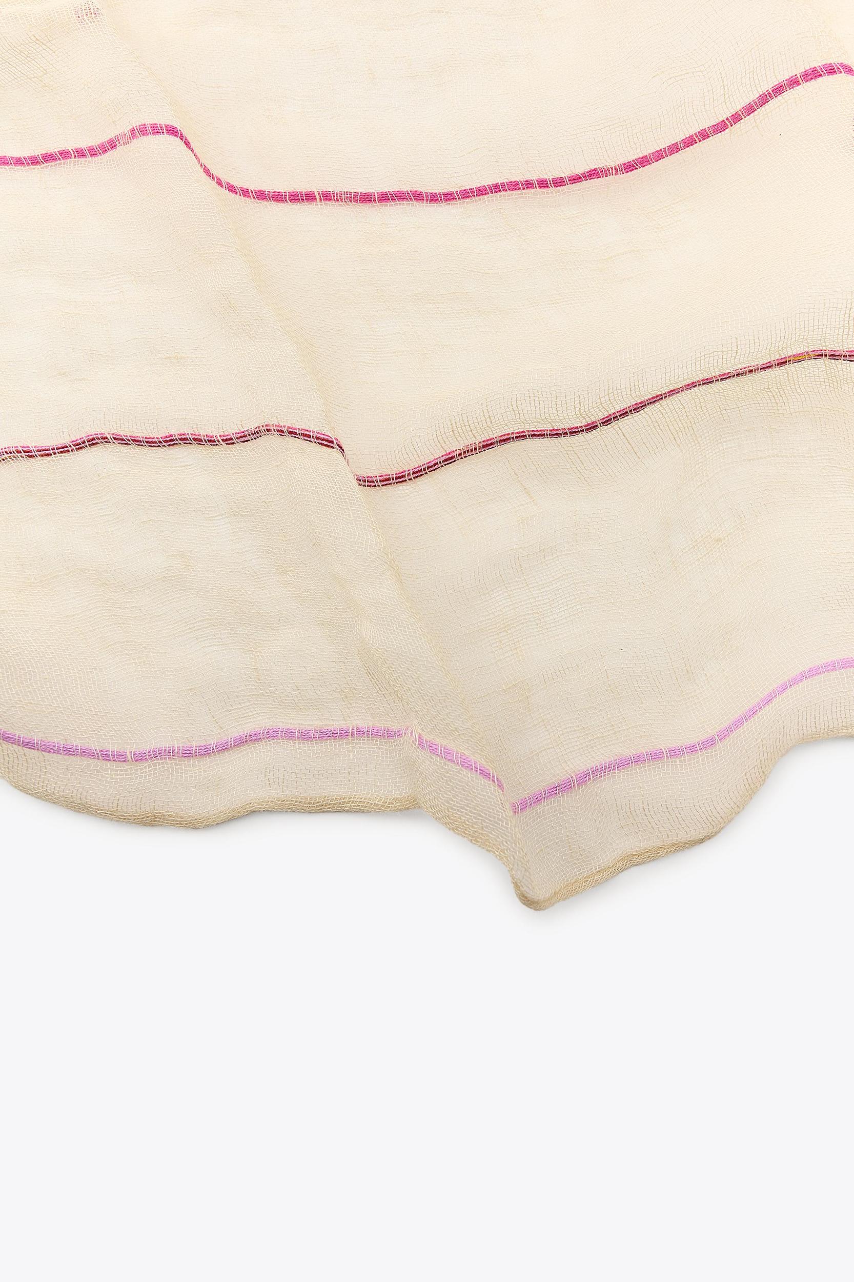 STRIPED LINEN SCARF Product Image