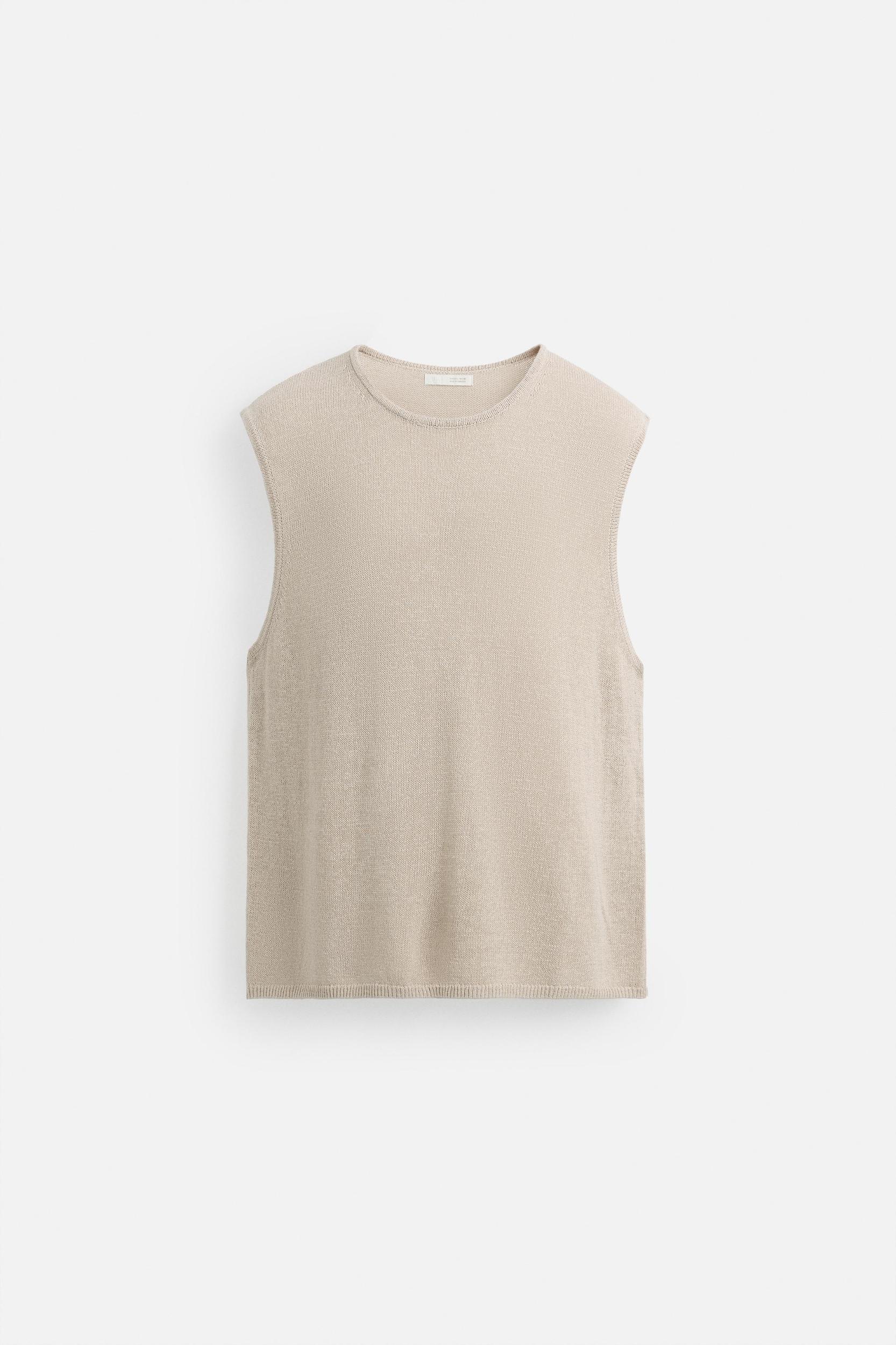 LINEN KNIT T-SHIRT Product Image