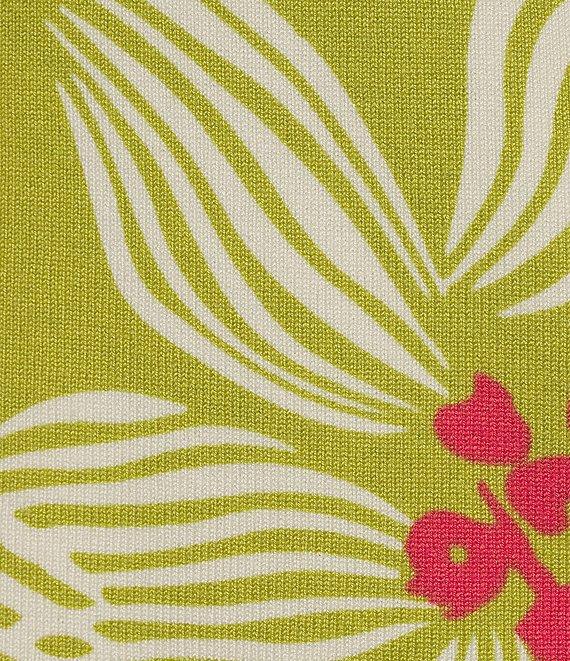 Investments Stripe Petals 3/4 Sleeve Crew Neck Top Product Image