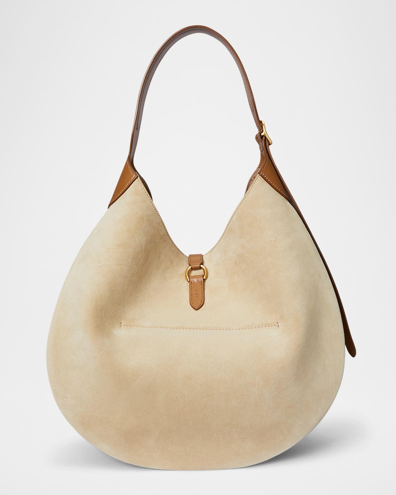 Polo ID Medium Suede and Leather Shoulder Bag Product Image