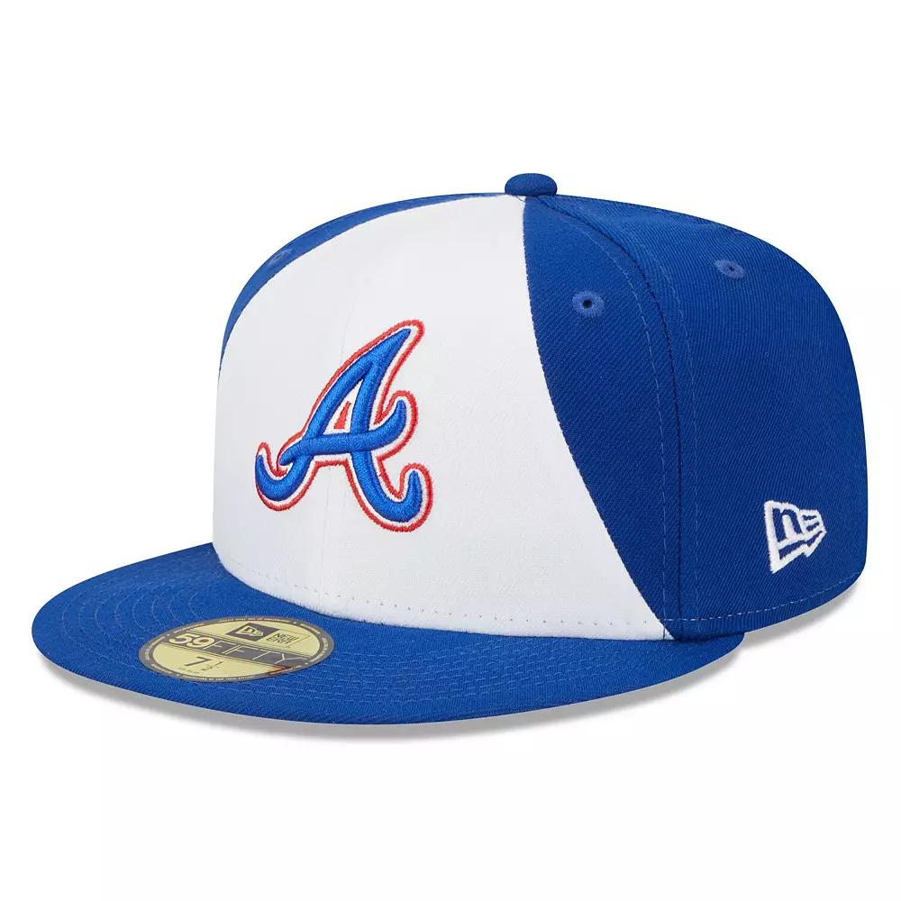 Men's New Era White/Royal Atlanta Braves 2023 City Connect 59FIFTY Fitted Hat, Size: 7 5/8 Product Image